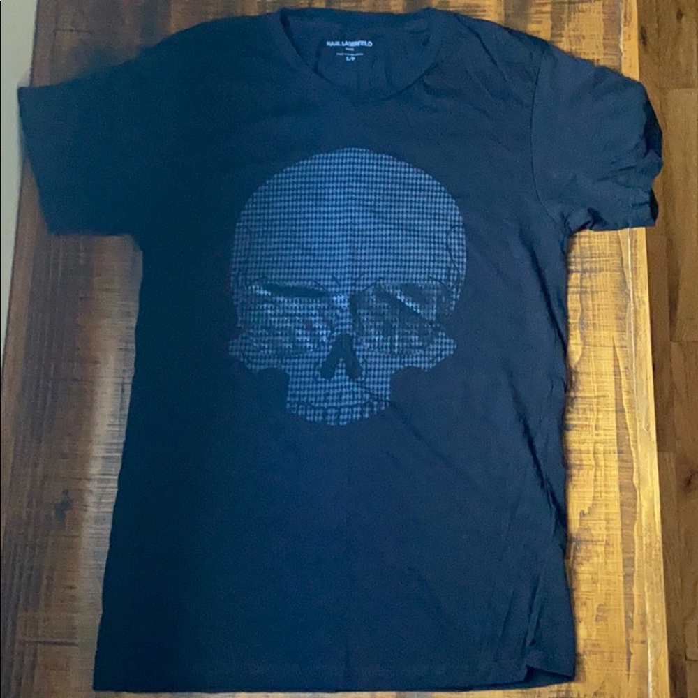 Karl Lagerfeld black skull t-shirt size small NWOT